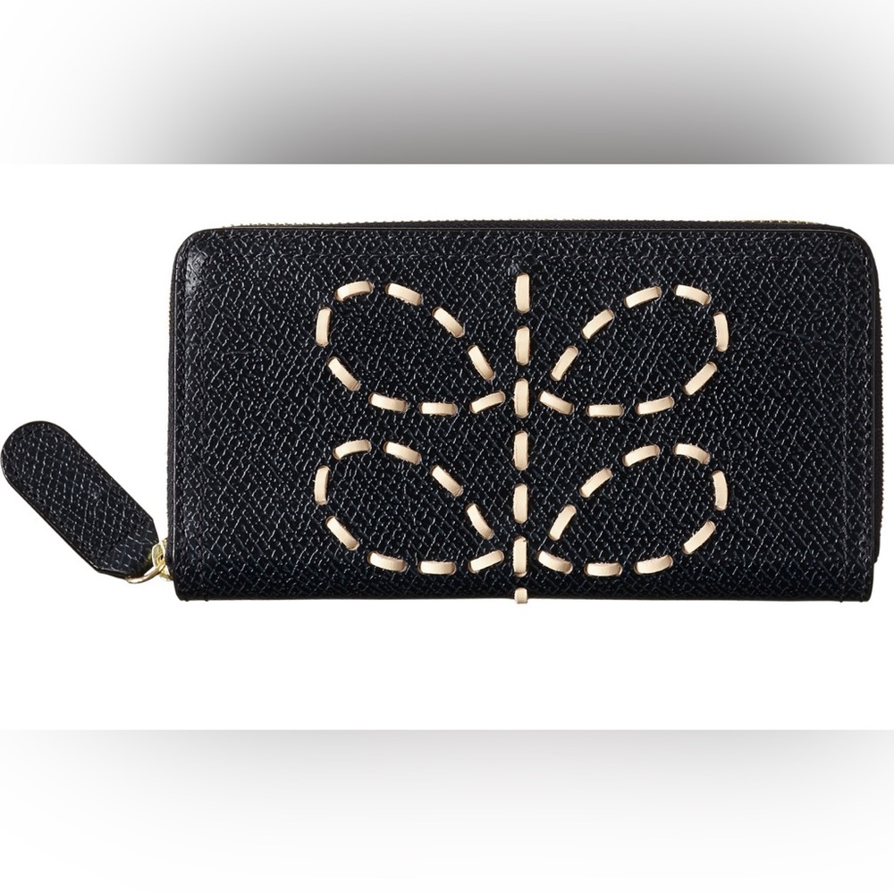 ISO midnight Orla Kiely lace stem wallet